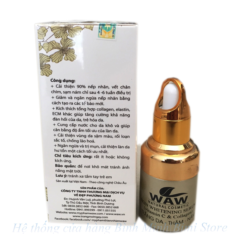 serum vitamin c collagen trắng sáng trị thâm waw